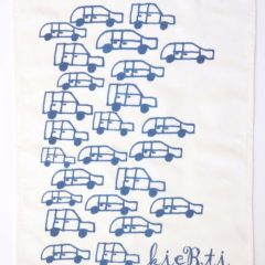 キッチンタオルKierti青い車たち（青）の全体写真